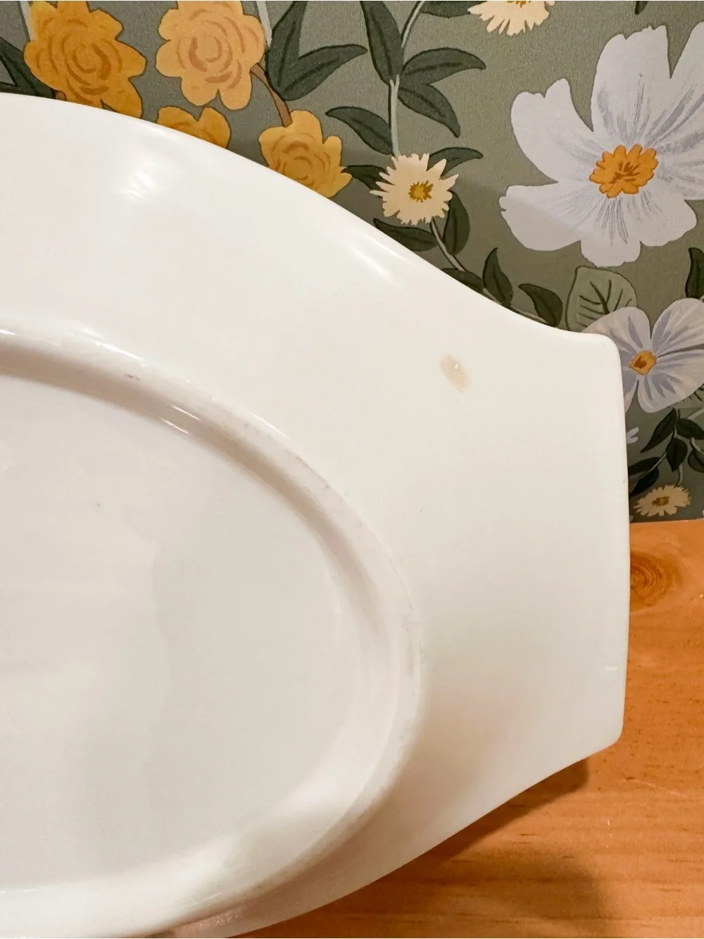Gold Scroll Ceramic Serving Platter
